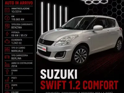 Usata Suzuki Swift 94 CV (69 kW) 2014 Grigio Utilitaria