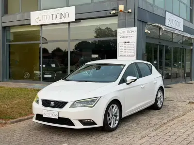 Usata Seat Leon Style 105 CV (77 kW) 2014 Bianco Berlina