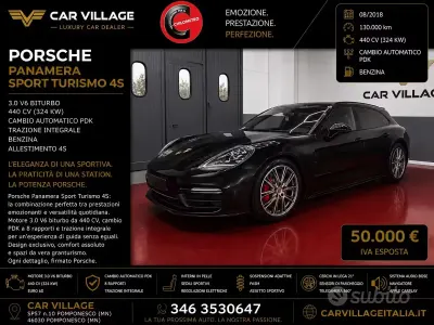 Usata Porsche Panamera 4S Sport Turismo Sport Turismo 441 CV (324 kW) 2018 Nero Station wagon