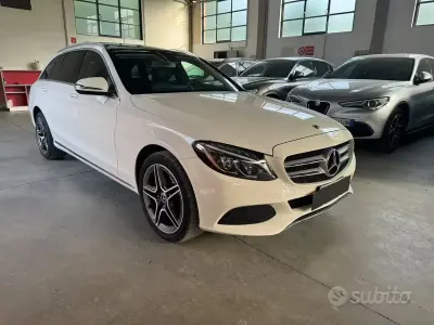 Usata Mercedes C220 170 CV (125 kW) 2017 Bianco Station wagon