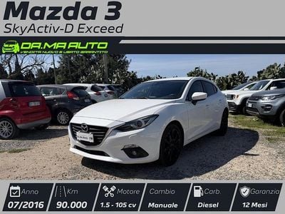Usata Mazda 3 Exceed 105 CV (77 kW) 2016 Bianco Berlina
