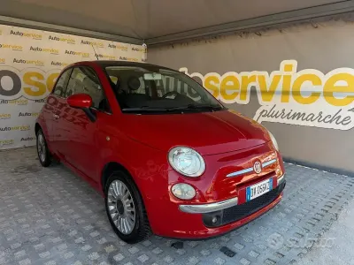 Käytetty Fiat 500 Lounge 69 HP (50 kW) 2009 Punainen Avoauto