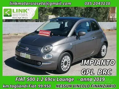 Usata Fiat 500 Lounge 69 CV (50 kW) 2019 Grigio Utilitaria