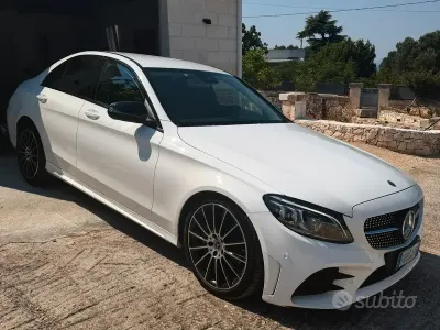 Usata Mercedes C220 Premium Plus 194 CV (142 kW) 2018 Bianco Berlina