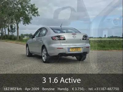 Usata Mazda 3 105 CV (77 kW) 2009 Grigio Berlina