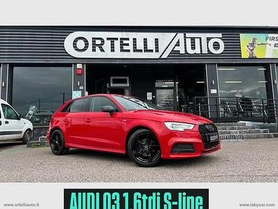 Usata Audi A3 S-Line 110 CV (80 kW) 2019 Rosso Berlina