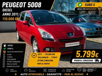 Usata Peugeot 5008 109 CV (80 kW) 2011 Rosso Monovolume