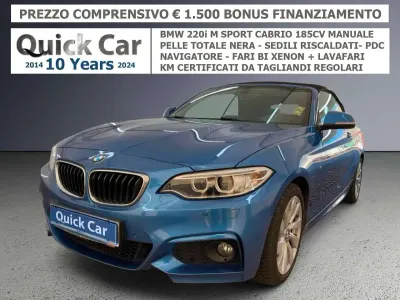 Usata BMW 220 M Sport 184 CV (135 kW) 2015 Blu/azzurro Cabrio