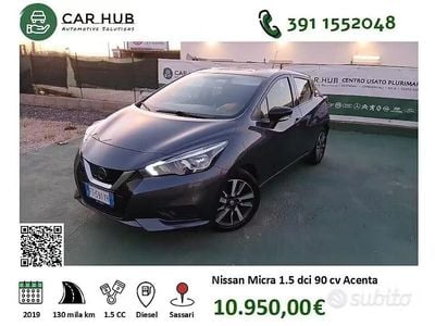 Usata Nissan Micra Acenta 89 CV (65 kW) 2019 Grigio Utilitaria
