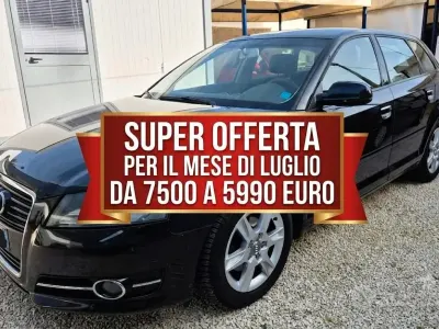Usata Audi A3 Attraction 90 CV (66 kW) 2010 Nero Utilitaria