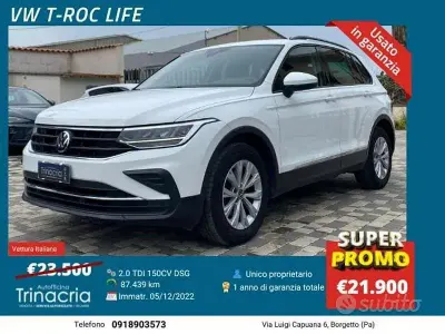 Usata VW Tiguan Life 150 CV (110 kW) 2022 Bianco SUV