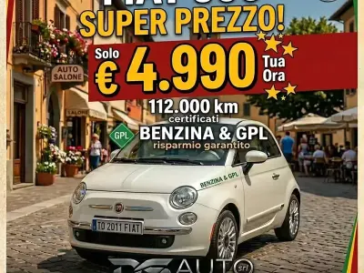 Usata Fiat 500 Lounge 69 CV (50 kW) 2011 Bianco Berlina