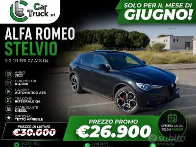 Usata Alfa Romeo Stelvio Sprint 190 CV (139 kW) 2022 Nero vulcano met SUV