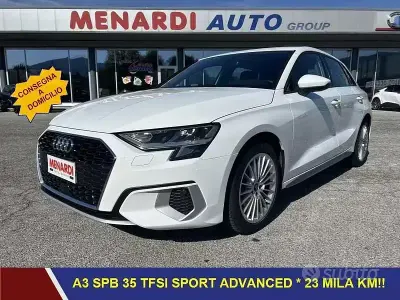 Usata Audi A3 Advanced Plus 150 CV (110 kW) 2023 Bianco Berlina