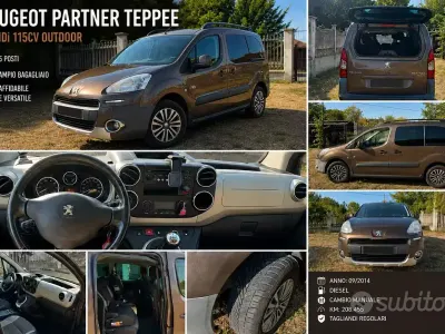 Usata Peugeot Partner Tepee Outdoor 115 CV (84 kW) 2014 Marrone Monovolume