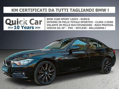 Begagnad BMW 318 Sport Line 136 HK (100 kW) 2014 Svart Sedan