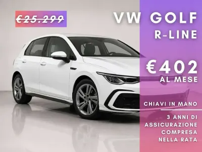 Usata VW Golf VIII R-line 131 CV (96 kW) 2024 Bianco