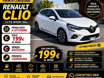 Usata Renault Clio IV Intens 101 CV (74 kW) 2019 Bianco Berlina