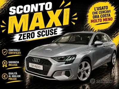 Usata Audi A3 Ambiente 150 CV (110 kW) 2022 Grigio Berlina