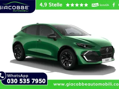 Nuova Renault Clio V Techno 120 CV (88 kW) 2026 Verde assoluto Berlina