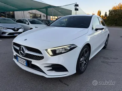 Usata Mercedes A200 AMG line 163 CV (119 kW) 2021 Bianco Berlina