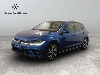 Usata VW Polo R-line 95 CV (69 kW) 2022 Reef blue metallizzato Utilitaria