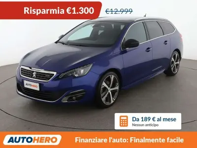 Usata Peugeot 308 GT-line 120 CV (88 kW) 2017 Blu Station wagon
