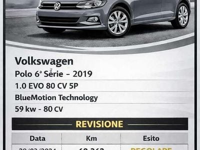 Usata VW Polo Comfortline 80 CV (58 kW) 2019 Grigio Utilitaria