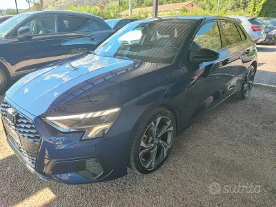 Usata Audi A3 Advanced 150 CV (110 kW) 2020 Blu Berlina
