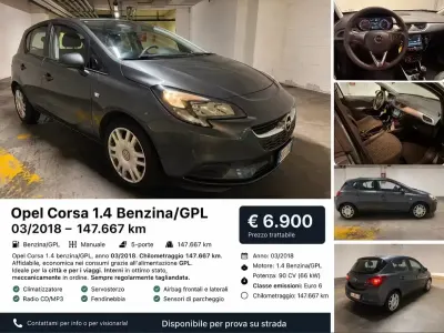 Usata Opel Corsa 90 CV (66 kW) 2018 Grigio Utilitaria