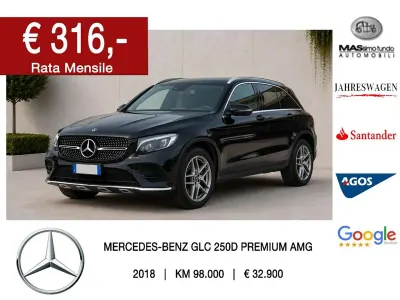 Usata Mercedes GLC250 Premium 204 CV (150 kW) 2018 Nero SUV