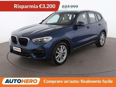 Usata BMW X3 Advantage 190 CV (139 kW) 2020 Blu/azzurro SUV