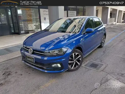 Usata VW Polo R-line 95 CV (69 kW) 2018 Blu Utilitaria