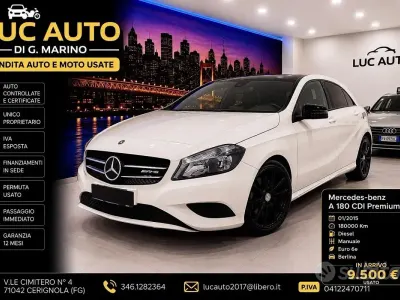 Usata Mercedes A180 Premium 109 CV (80 kW) 2015 Bianco Berlina