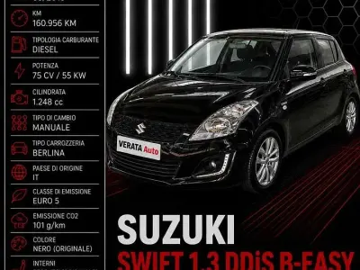 Usata Suzuki Swift 75 CV (55 kW) 2015 Nero Utilitaria