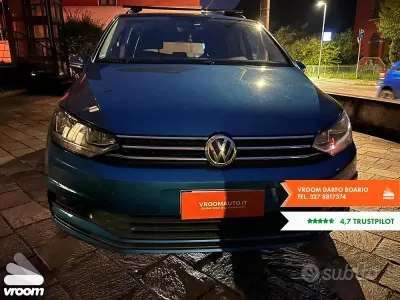 Usata VW Touran Highline 116 CV (85 kW) 2019 Blu/azzurro Monovolume