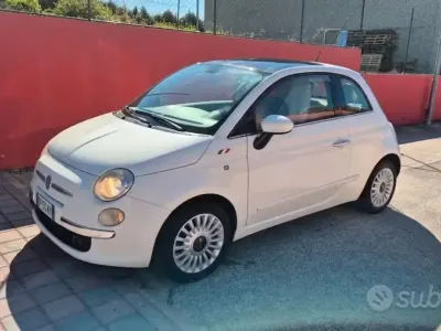 Brugt Fiat 500 Lounge 75 HK (55 kW) 2009 Hvid Cabriolet