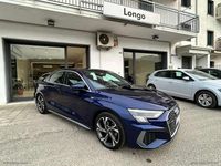 Usata Audi A3 S-Line 150 CV (110 kW) 2022 Blu navarra metallizzato Berlina