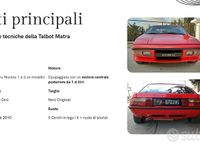 Usata Talbot Murena 1982 Rosso Coupé