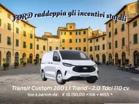 Nuova Ford Transit Custom Trend 110 CV (80 kW) 2026 Frozen white Furgone