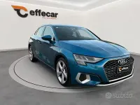 Usata Audi A3 Advanced 150 CV (110 kW) 2022 Azzurro Berlina