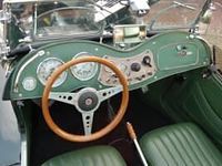 Usata MG TD 69 CV (50 kW) 1953 Verde Cabrio