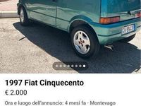 Usata Fiat Cinquecento 1995 Verde Utilitaria