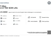 Usata VW T-Roc Life 116 CV (85 kW) 2023 Bianco SUV