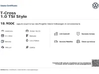 Usata VW T-Cross Style 95 CV (69 kW) 2022 Nero SUV