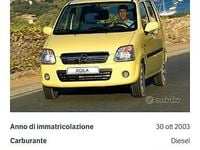 Usata Opel Agila 69 CV (50 kW) 2003 Giallo Monovolume