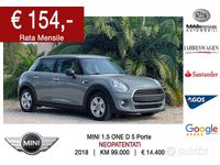 Usata Mini One D Business 95 CV (69 kW) 2018 Grigio Utilitaria