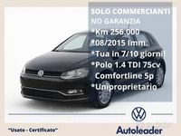 Usata VW Polo Comfortline 75 CV (55 kW) 2015 Nero Berlina