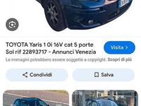 Usata Toyota Yaris 2000 Blu Utilitaria