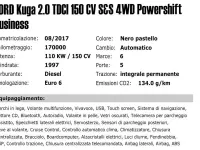 Usata Ford Kuga 150 CV (110 kW) 2017 Nero SUV